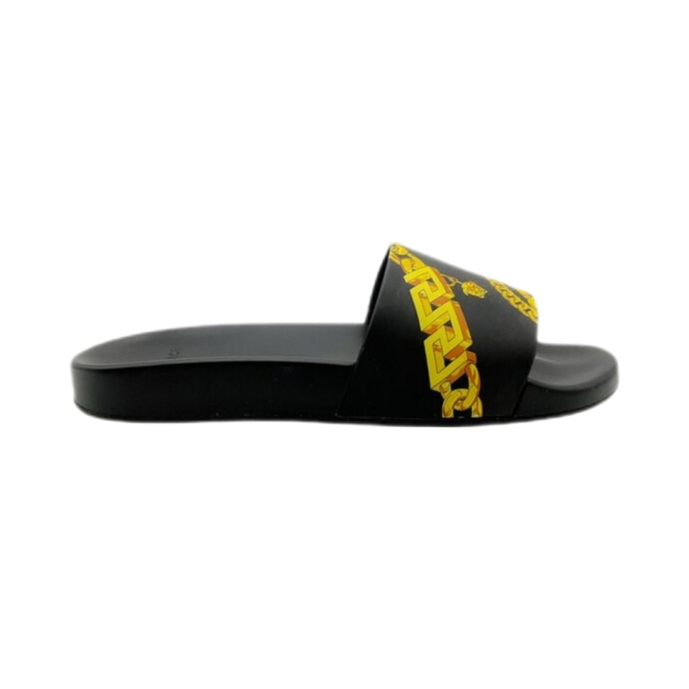 Versace Black Barocco Mens Slide Size 42 Sandals